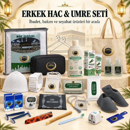 Erkek Hac ve Umre Seti – İhram, Bakım ve Seyahat Ürünleri